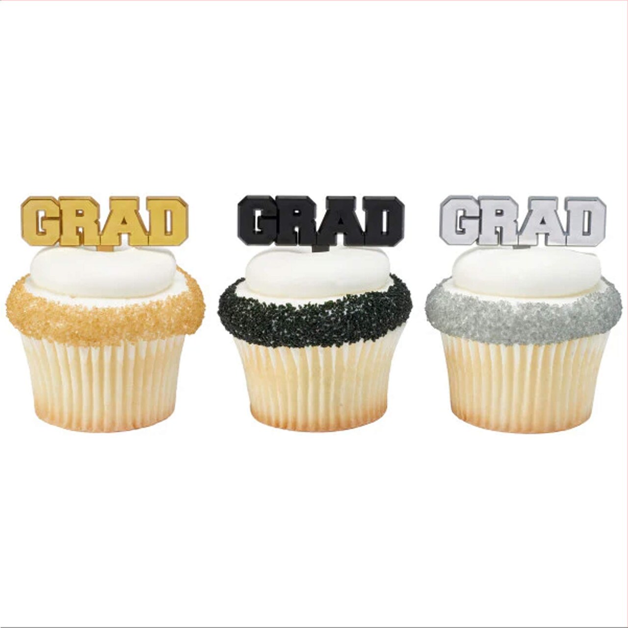 144 Count Graduation Cap Foil Cupcake Picks Decorations for Cake Toppers Party 2.3 Inch